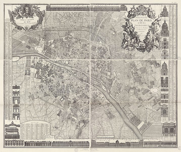 Parigi Puzzle Mappa Bianco E Nero