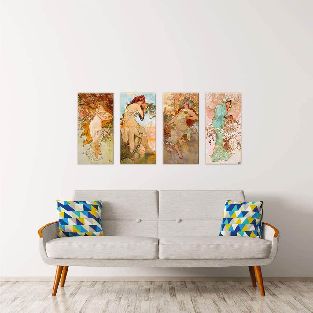 Art Nouveau Mucha Le 4 Stagioni