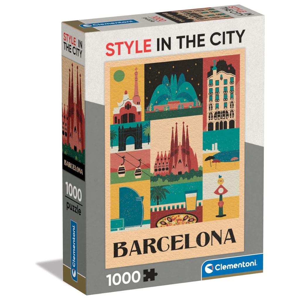 Clementoni Barcelona Puzzle 1000 Pezzi Collezione Style In The City