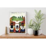 Poster Frame Mockup On The Wall With Plant