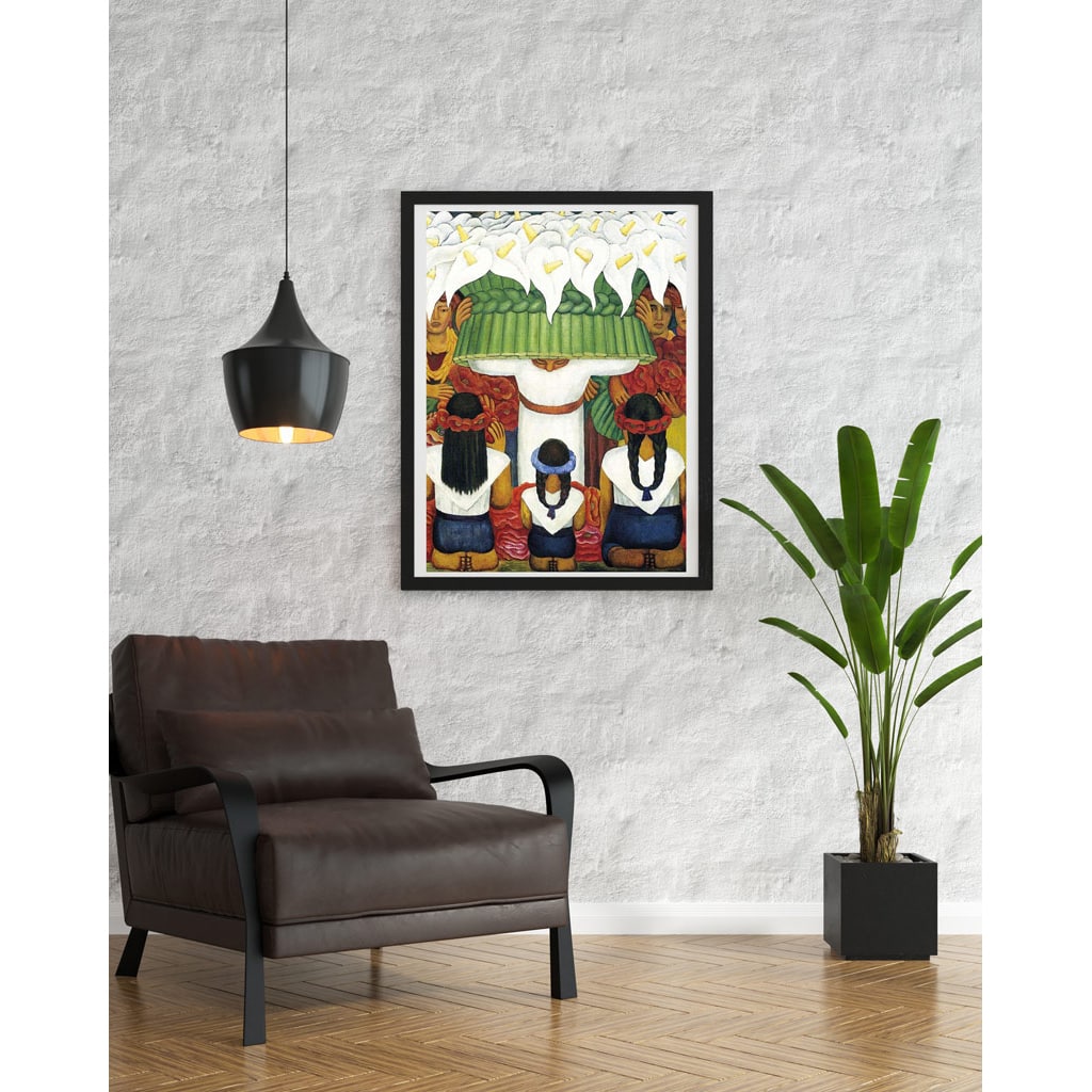 Poster Frame In Living Room Psd Mockup