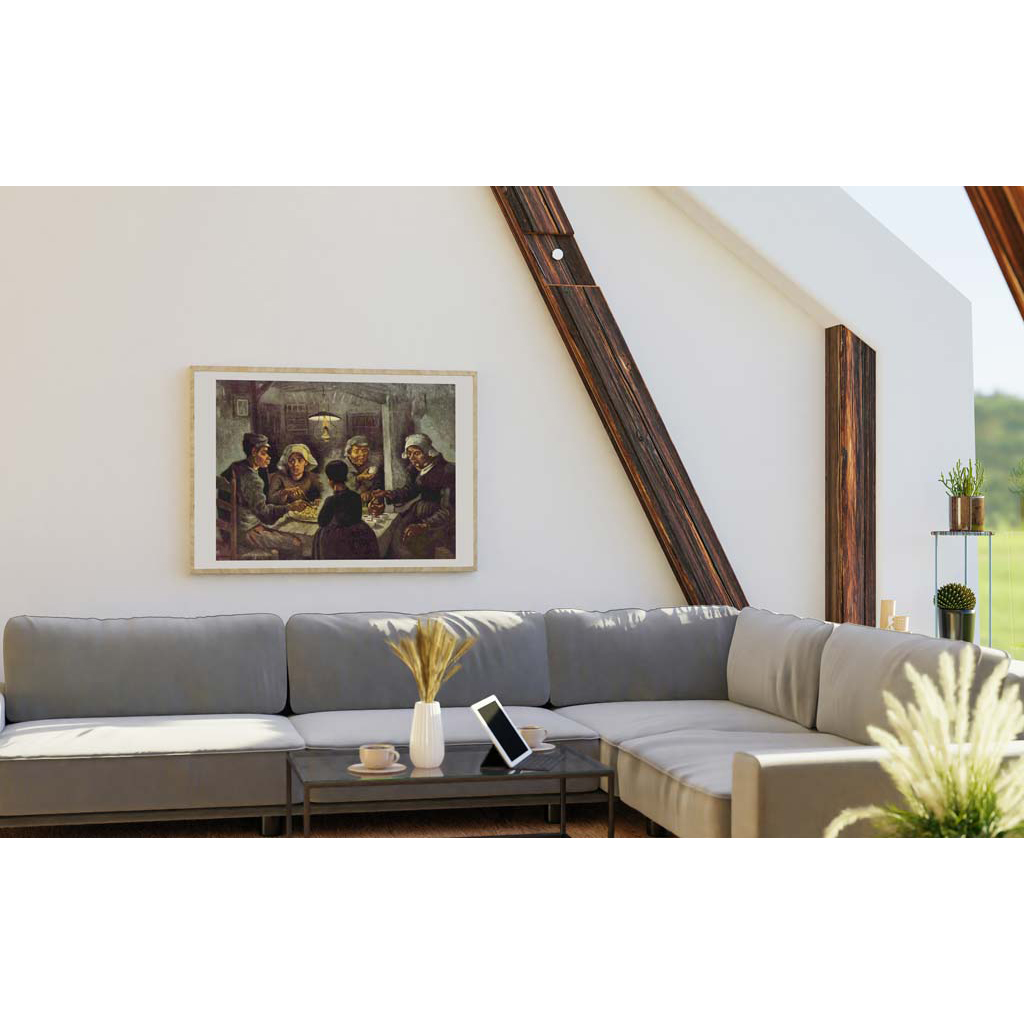 Poster Frame In Living Room Psd Mockup