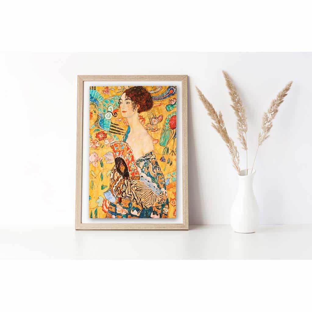 Klimt Puzzle Donna Con Ventaglio Puzzle Arte 1000 Pezzi