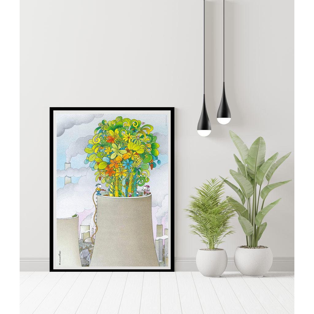 Poster Frame In Living Room Psd Mockup