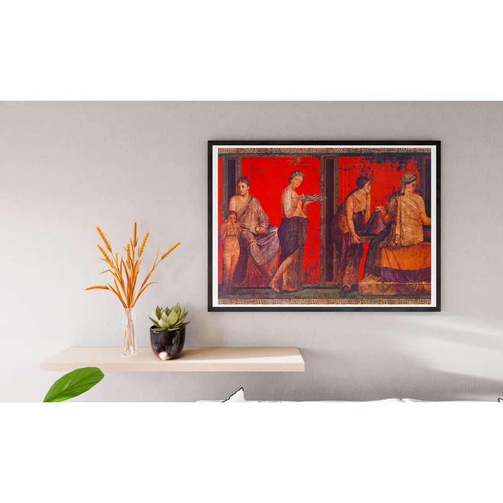 Poster Frame In Living Room Psd Mockup