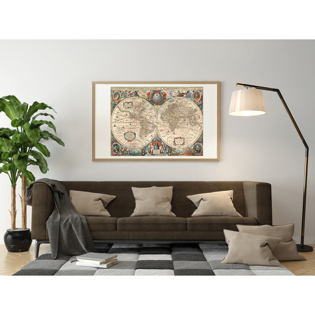 Poster Frame In Living Room Psd Mockup