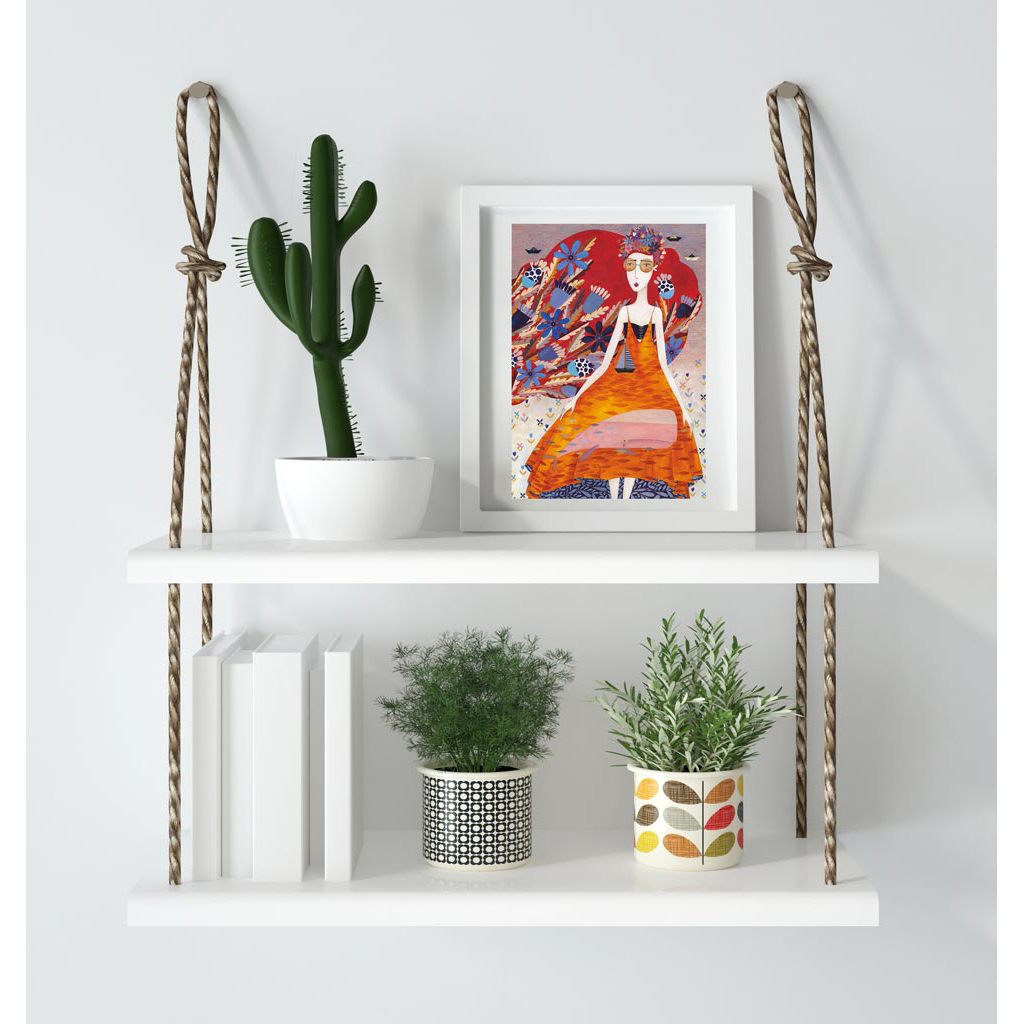 Poster Frame In Living Room Psd Mockup