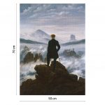 Puzzle Friedrich Viandante Su Mare Di Nebbia Confezione Misure Puzzle