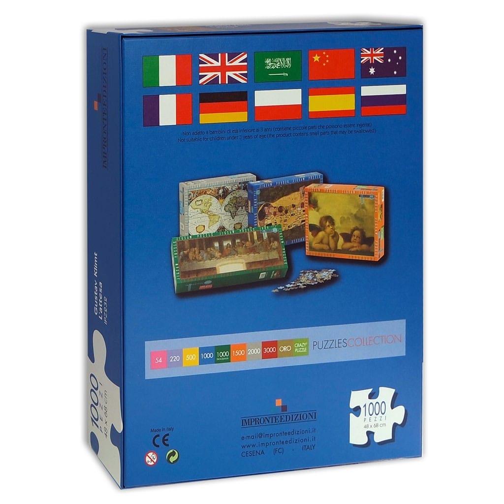 Puzzle Klimt L Attesa Scatola Retro