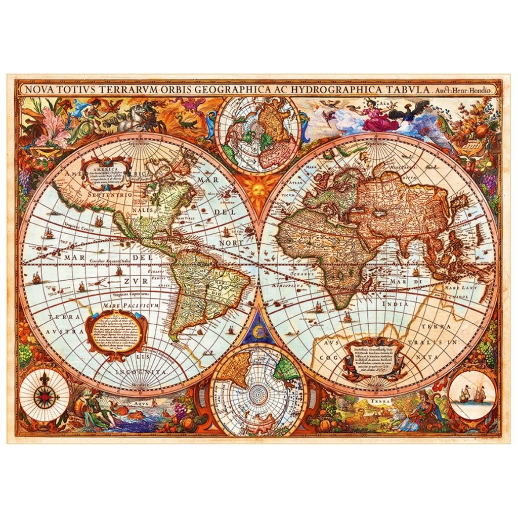 Puzzle Mappamondo Antico 3000 Pezzi Grafika