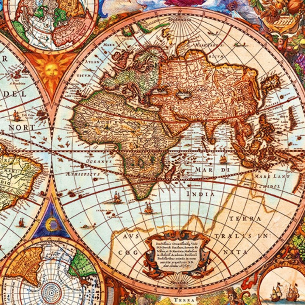 Puzzle Mappamondo Antico Hondius