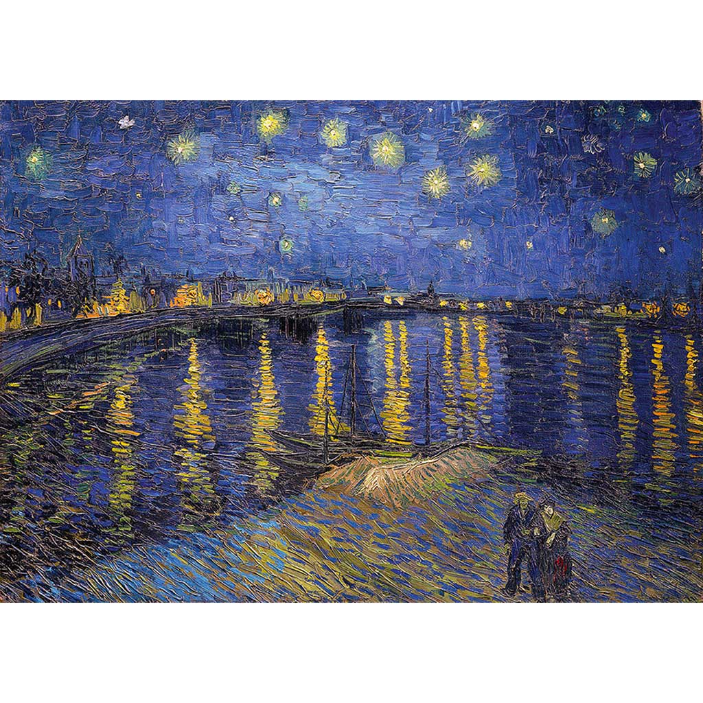 Puzzle Notte Stellata Sul Rodano Van Gogh 1000 Pezzi Dtoys Immagine