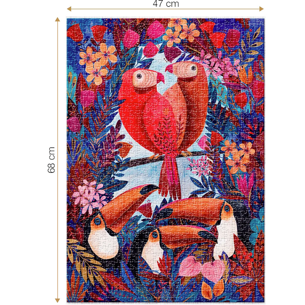 Puzzle Pappagalli Uccelli Eesotici