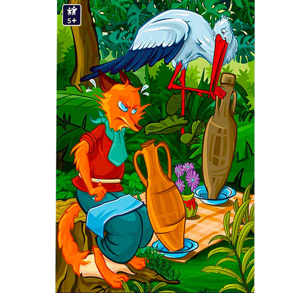 Puzzle Per Bambini 5 Anni 240 Pezzi La Volpe E La Cicogna Immagine