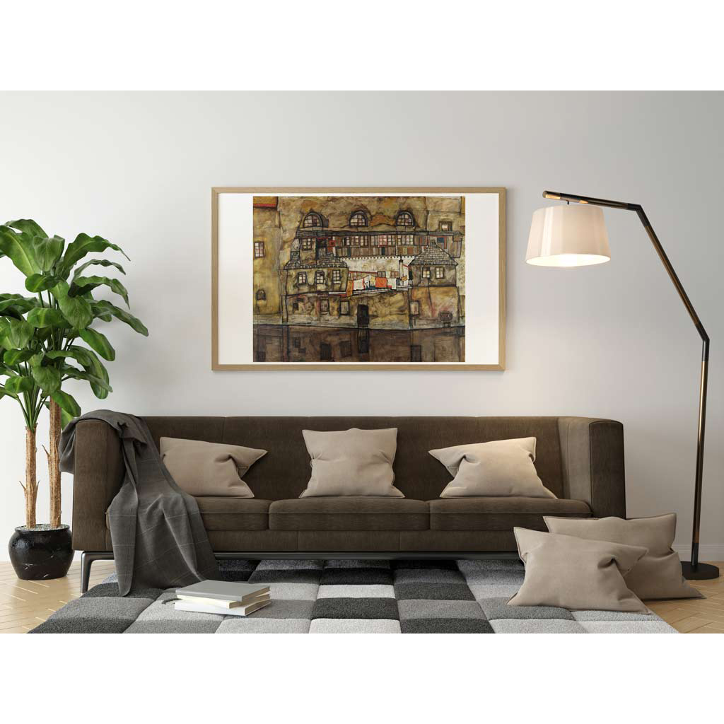 Poster Frame In Living Room Psd Mockup